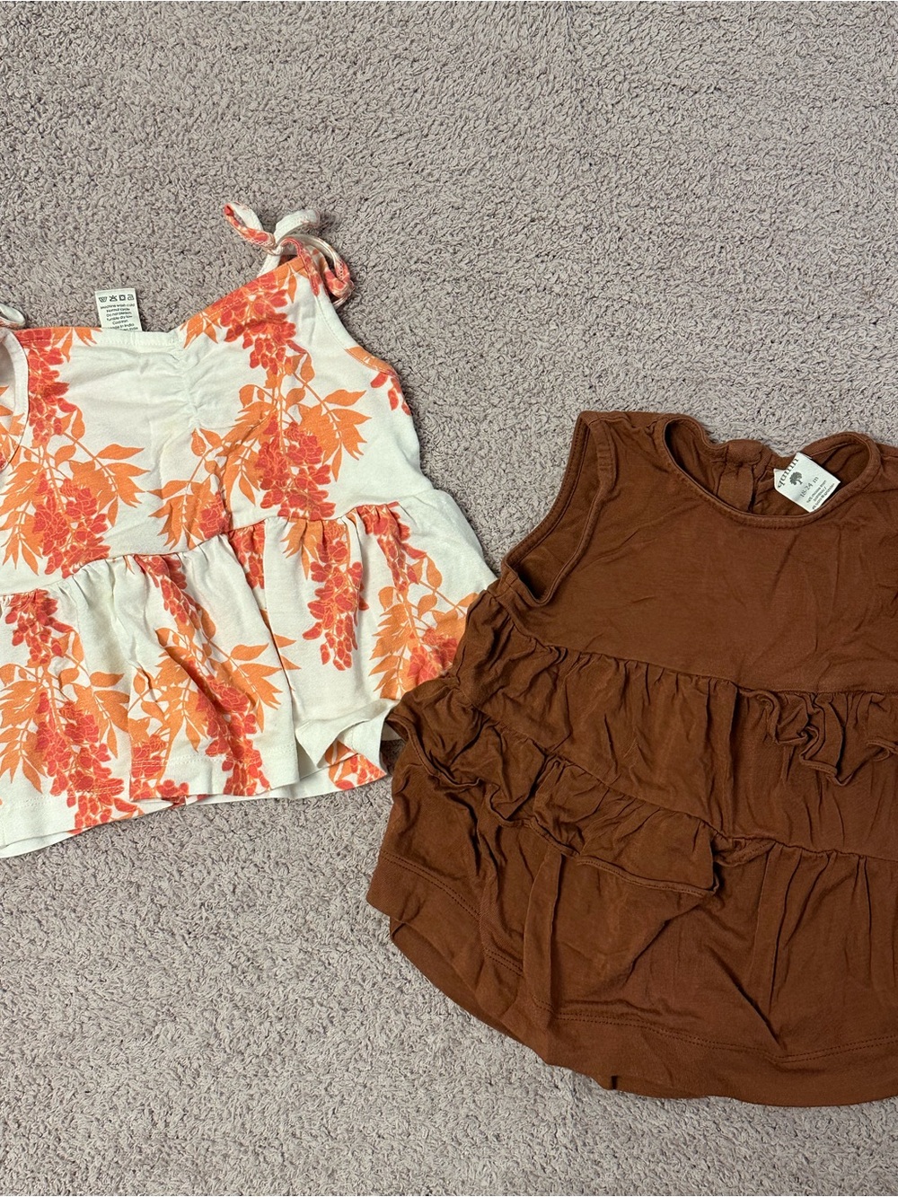 🍂 Kate Quinn 18-24M Fall Top Bundle Floral + Ruffle Baby Girl